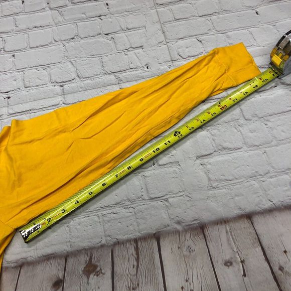 The Nike Tee Men Long Sleeve Tee T-Shirt Top Size Large Yellow M122 -4 - Picture 5 of 13